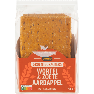 Jumbo Groentecrackers Wortel & Zoete Aardappel 10 Stuks
