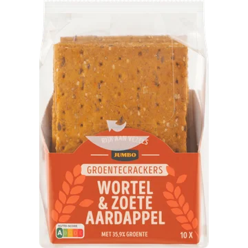 Jumbo Groentecrackers Wortel & Zoete Aardappel 10 Stuks