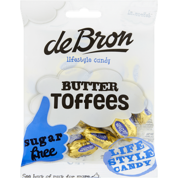 De Bron Butter Toffees Sugarfree 70 g