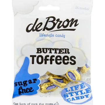 De Bron Butter Toffees Sugarfree 70 g