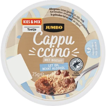 Jumbo Cappuccino Mousse met Biscuit 75g - Bevat Alcohol