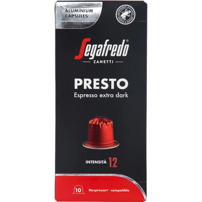 Segafredo Presto espresso extra dark capsules