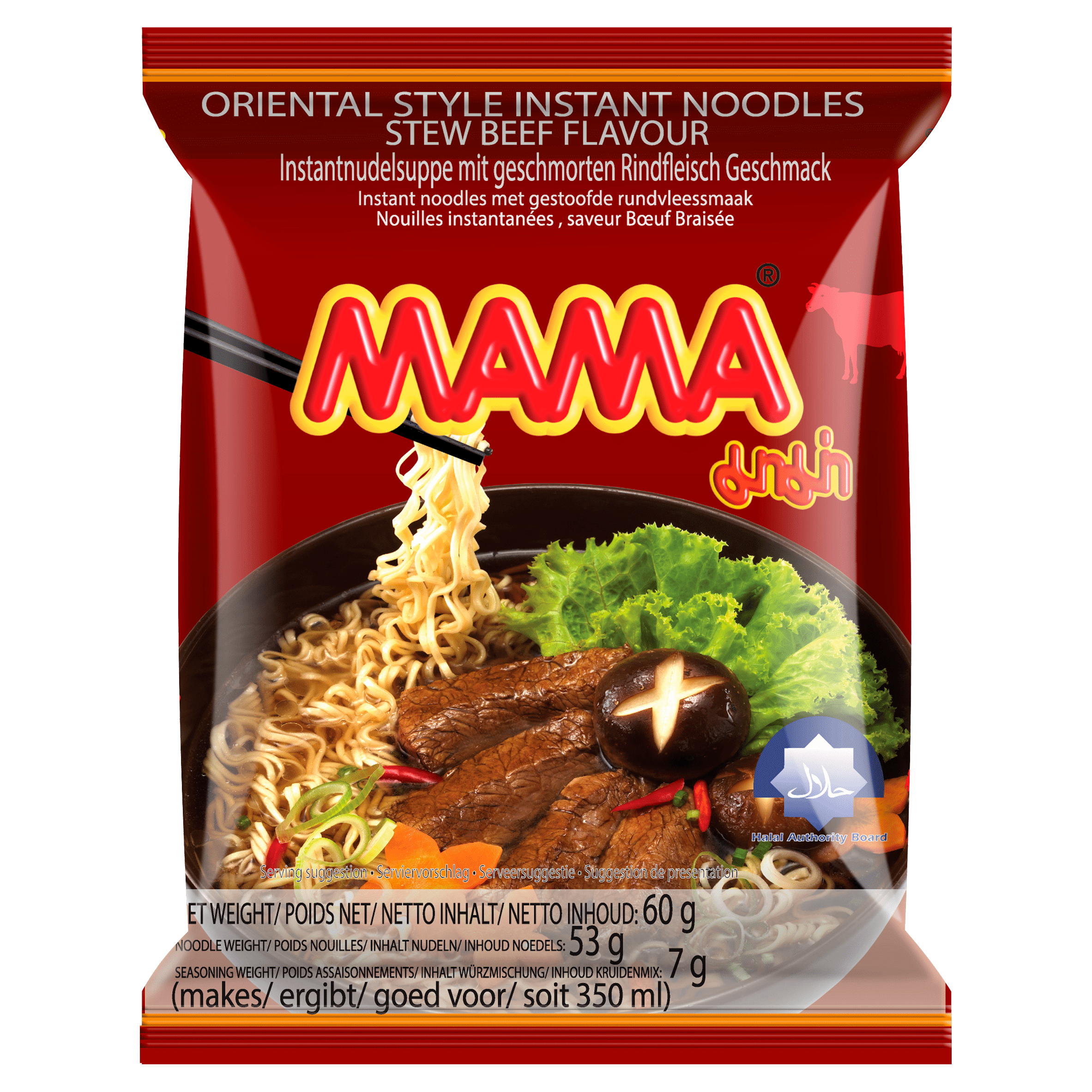 Mama Oosterse Stijl Instant Noedels Garnalen-Tom Yum-Smaak 60 g