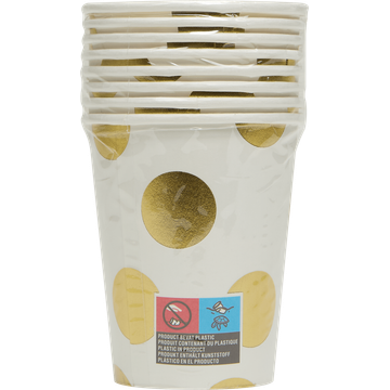 HEMA Bekers Gouden Stip 8 Stuks