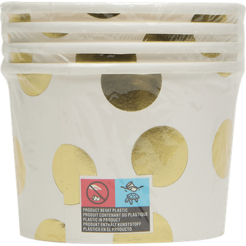 HEMA Bakjes Gouden Stip 4 Stuks