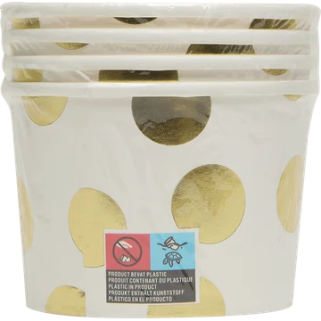 HEMA Bakjes Gouden Stip 4 Stuks