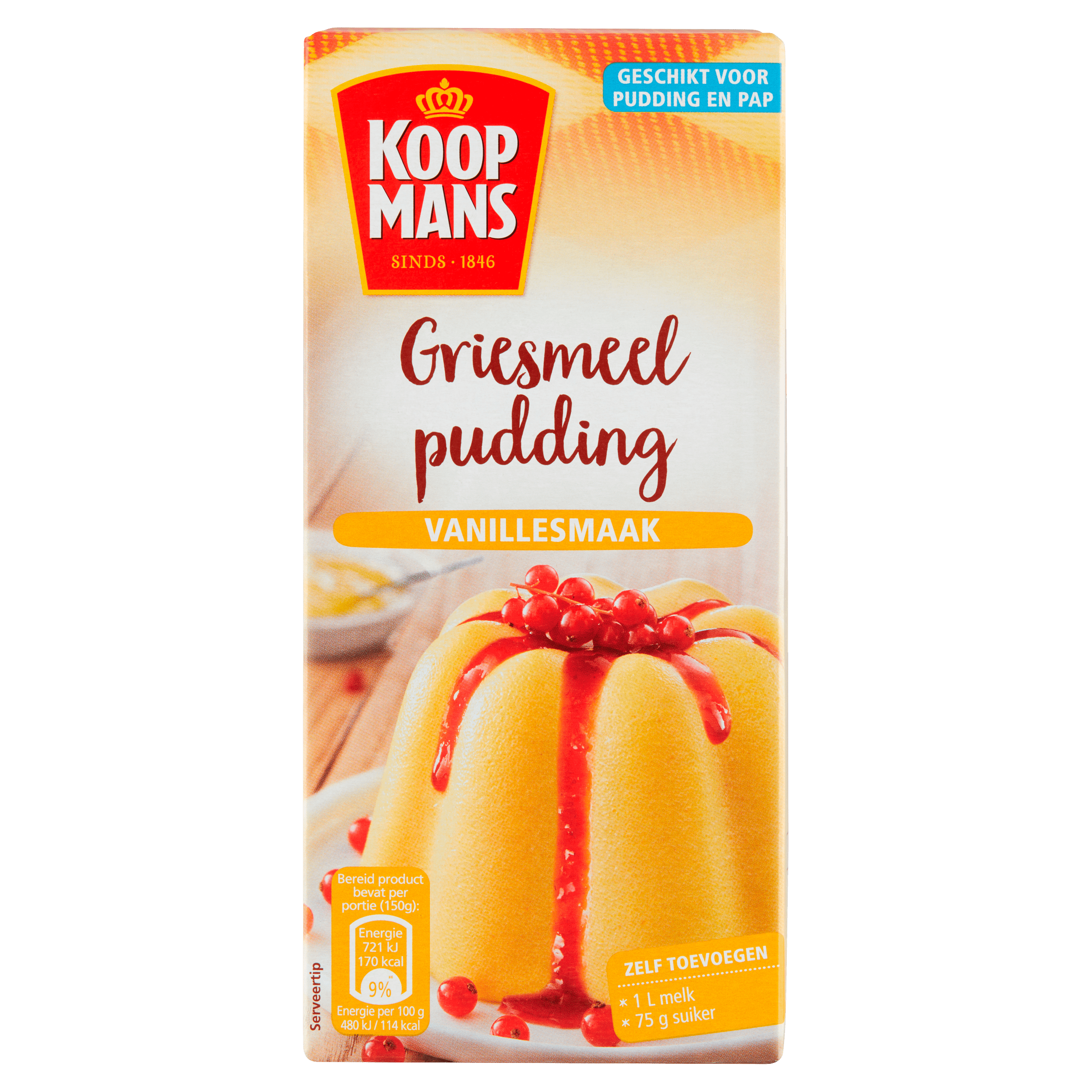 Koopmans Griesmeelpudding Vanillesmaak 500 g