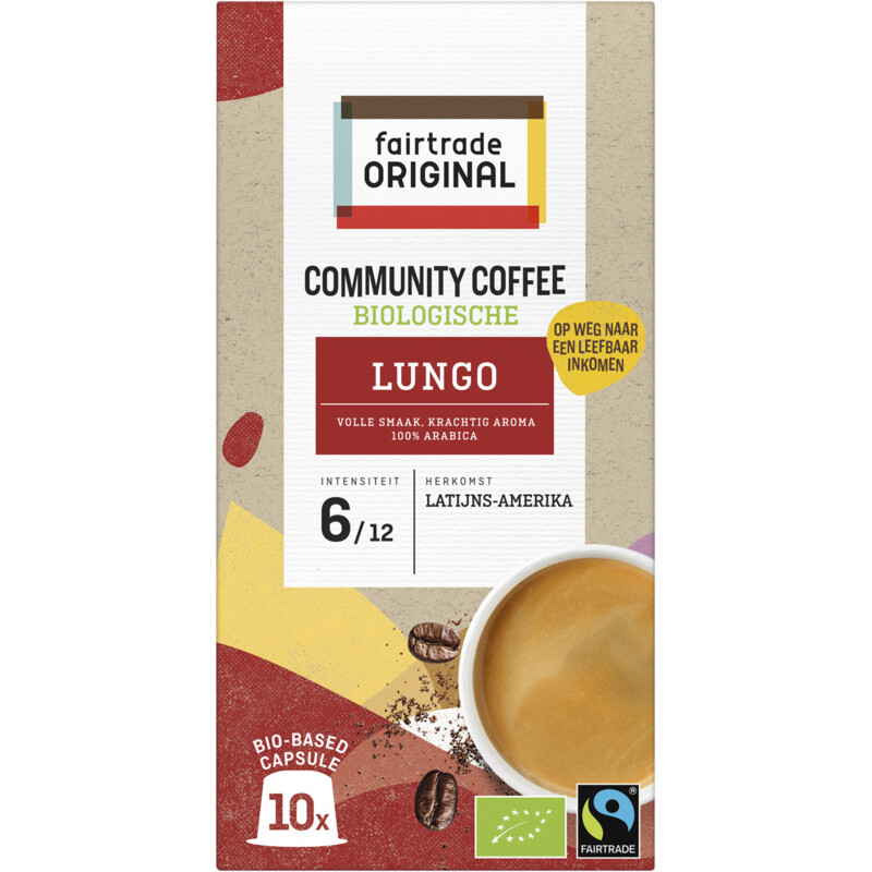 Fairtrade Original Community coffee lungo capsules