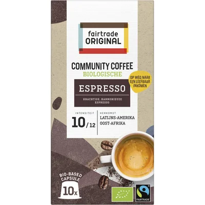 Fairtrade Original Community coffee espresso capsules