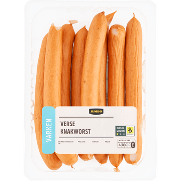 Jumbo Kipknakworst Voorgegaard Scharrelkip 320 g