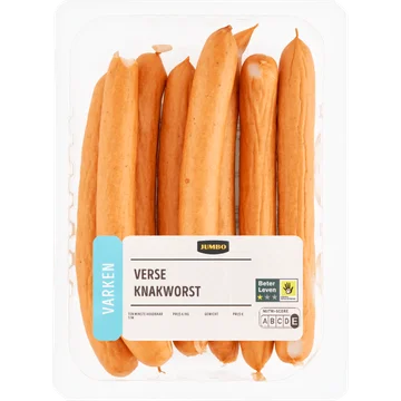 Jumbo Kipknakworst Voorgegaard Scharrelkip 320 g