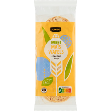 Jumbo Dunne Maïswafels met Zeezout 6 x 5 Stuks