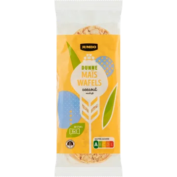 Jumbo Dunne Maïswafels met Zeezout 6 x 5 Stuks