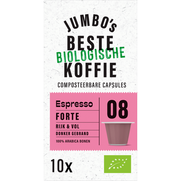 Jumbo's Biologische Koffiecups 08 Espresso Forte 10 Stuks