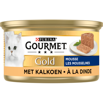 Gourmet Gold Mousse Kattenvoer nat met Kalkoen
