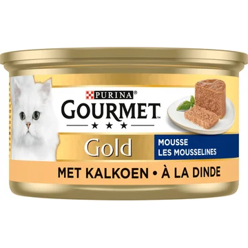 Gourmet Gold Mousse Kattenvoer nat met Kalkoen