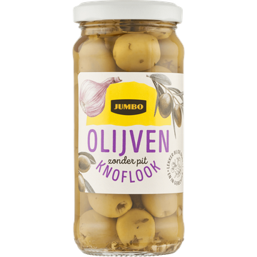 Jumbo Olijven Zonder Pit Knoflook 220 g