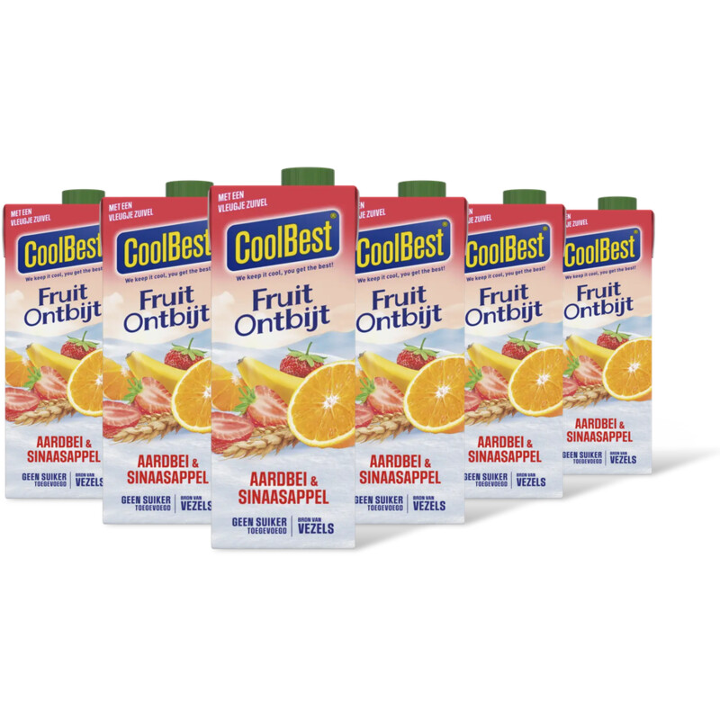 CoolBest Fruit ontbijt sinaasappel & aardbei 6pck