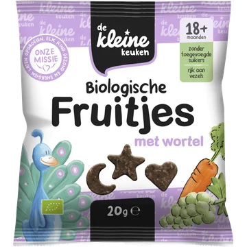 De Kleine Keuken Biologische Fruitjes met Abrikozen 20 g
