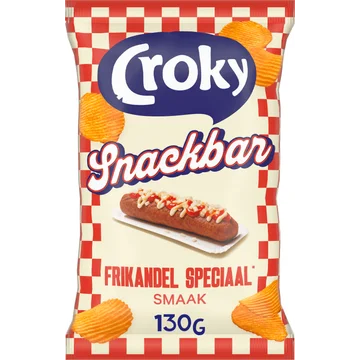 Croky Chips Snackbar Frikandel Speciaal 130g