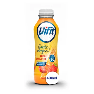 Vifit Goedemorgen! Drinkzuivel Aardbei/Sinaasappel 400 ml