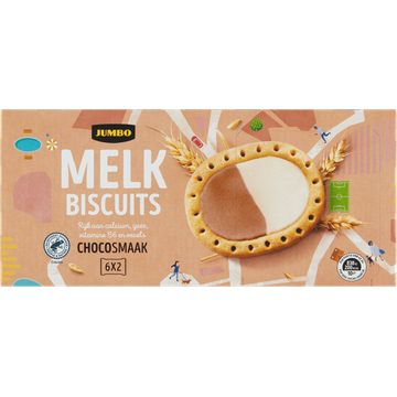 Jumbo Melkbiscuits Chocosmaak 6 Stuks