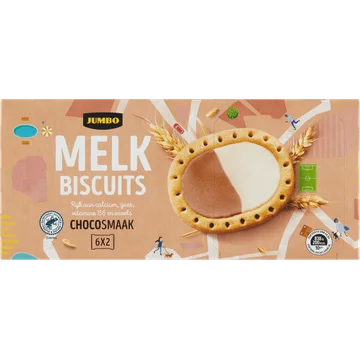 Jumbo Melkbiscuits Chocosmaak 6 Stuks