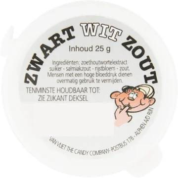 Van Vliet Zwart Wit Zout 25 g