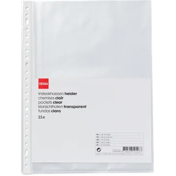 25 insteekhoezen 23R helder