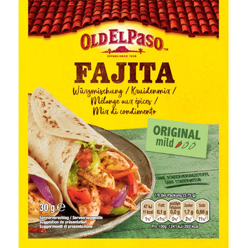 Old El Paso Kruidenmix Fajitas Original Mild 30 g