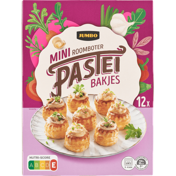 Jumbo Mini Roomboter Pasteibakjes 12 Stuks