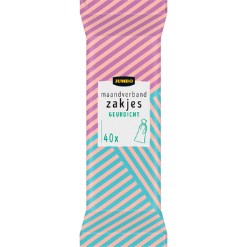 Jumbo Maandverband Zakjes Geurdicht 40 Stuks