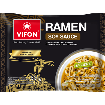 Vifon Ramen Soy Sauce Flavour Instant Noodle Soup with Wakame (Mild) 80 g