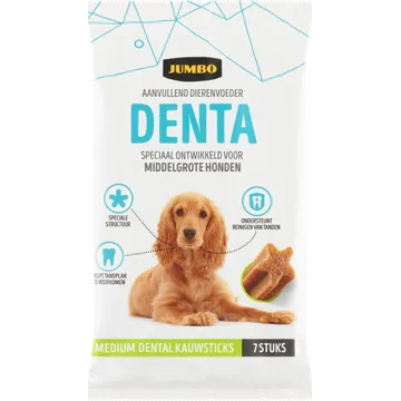 Jumbo Aanvullend Dierenvoeder Denta Medium Dental Kauwsticks 7 Stuks 180 g
