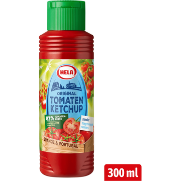 Hela Tomaten Ketchup zonder toegevoegde suikers 300 ml