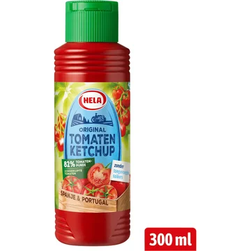 Hela Tomaten Ketchup zonder toegevoegde suikers 300 ml