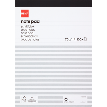 HEMA Schrijfblok A5 100 Vellen