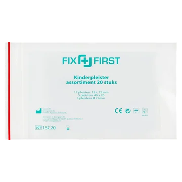 FixFirst Kinderpleister Assortiment 20 Stuks