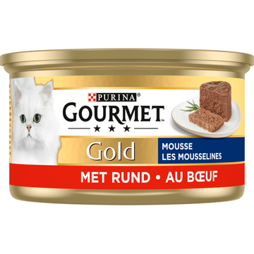 Gourmet Gold Mousse Kattenvoer nat met Rund