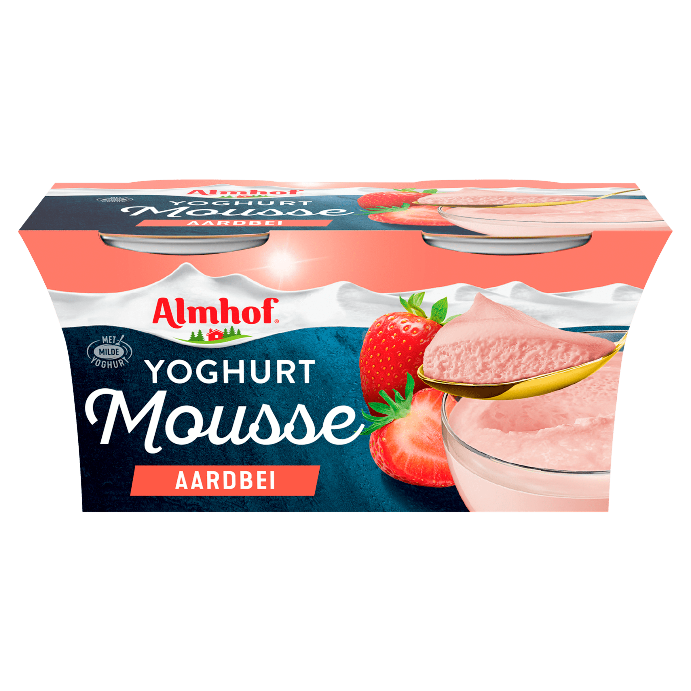 Almhof 0% vet yoghurt aardbei