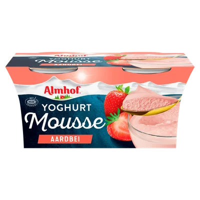 Almhof 0% vet yoghurt aardbei