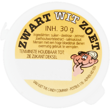 Zwart Wit Zoet 30 g