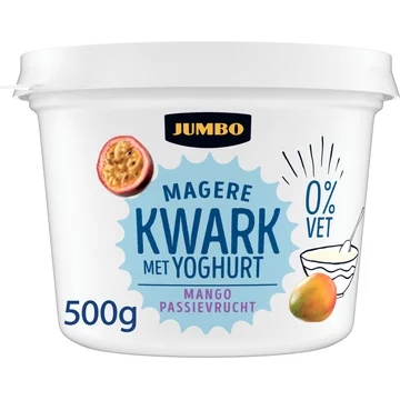 Jumbo Magere Kwark met Yoghurt Mango Passievrucht 0% Vet 500 g