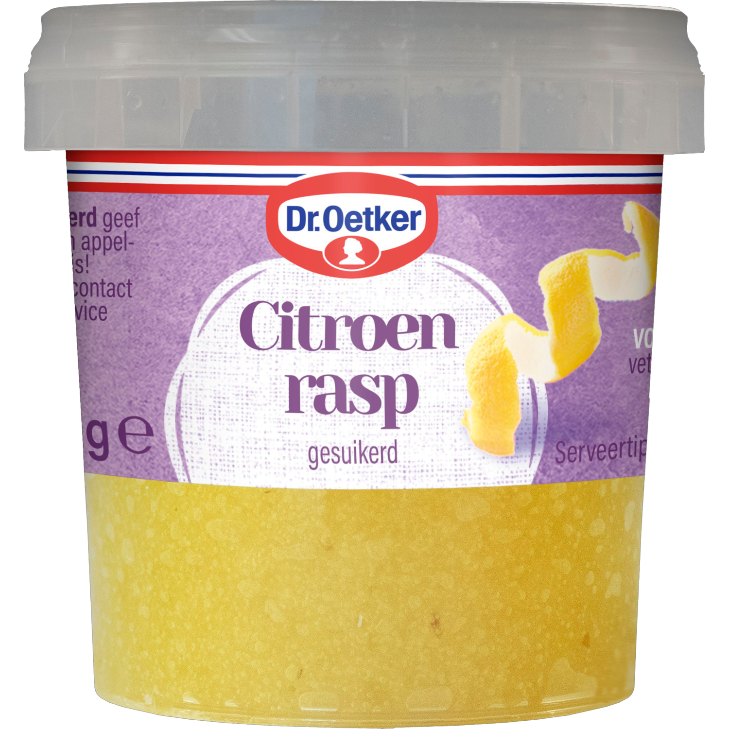 Dr. Oetker Citroenrasp Gesuikerd 150 g