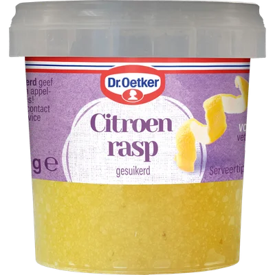 Dr. Oetker Citroenrasp Gesuikerd 150 g