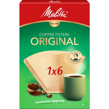 Melitta Original koffiefilters 1x6 Bruin 40 stuks