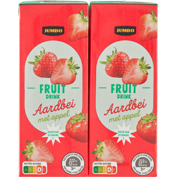 Jumbo Fruit Drink Aardbei met Appel 10 x 200 ml