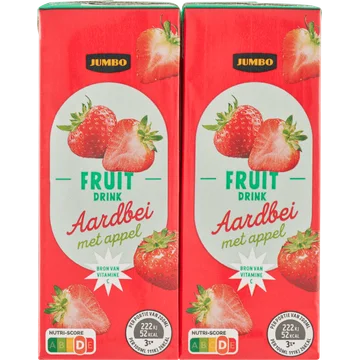Jumbo Fruit Drink Aardbei met Appel 10 x 200 ml