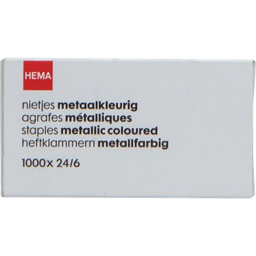 HEMA Nietjes Metaalkleurig 24/6 1000 Stuks