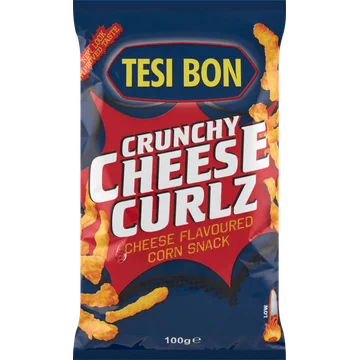 Tesi Bon Crunchy Cheese Curlz Cheese Flavoured Corn Snack 100 g